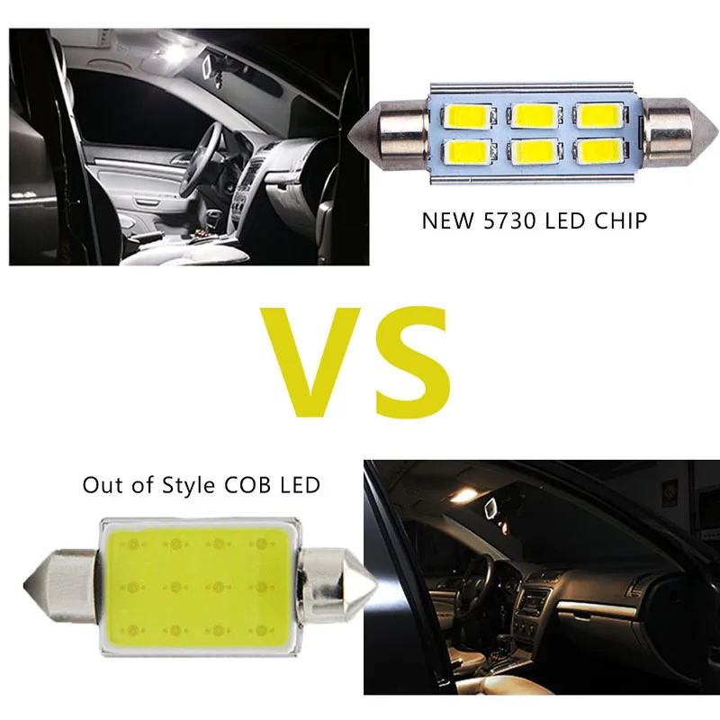 Lot 10 Ampoules LED Feston 31mm 6SMD Bleu – Lampe Lecture Intérieure Voiture 12V DE3021 3175 3022