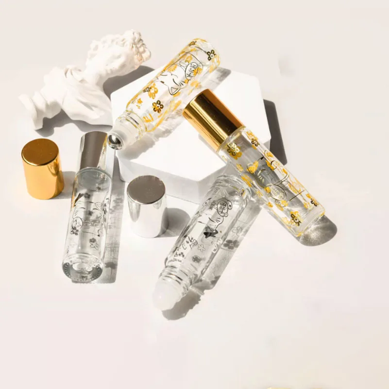 10Pcs/Lot 10Ml Roller Bottle Perfume Bottle Empty Glass Roll-On Bottle Cosmetic Container With Stainless Steel Balls