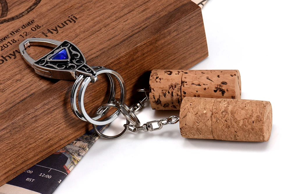 jaster clé usb en bois de logo personnalisé bâton de bouchon de bouteille en bois tendre go cadeau
