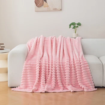 1pc flannel blanket - soft, comfortable, warm nap blanket, Christmas exquisite gift blanket, available in multiple colors 3