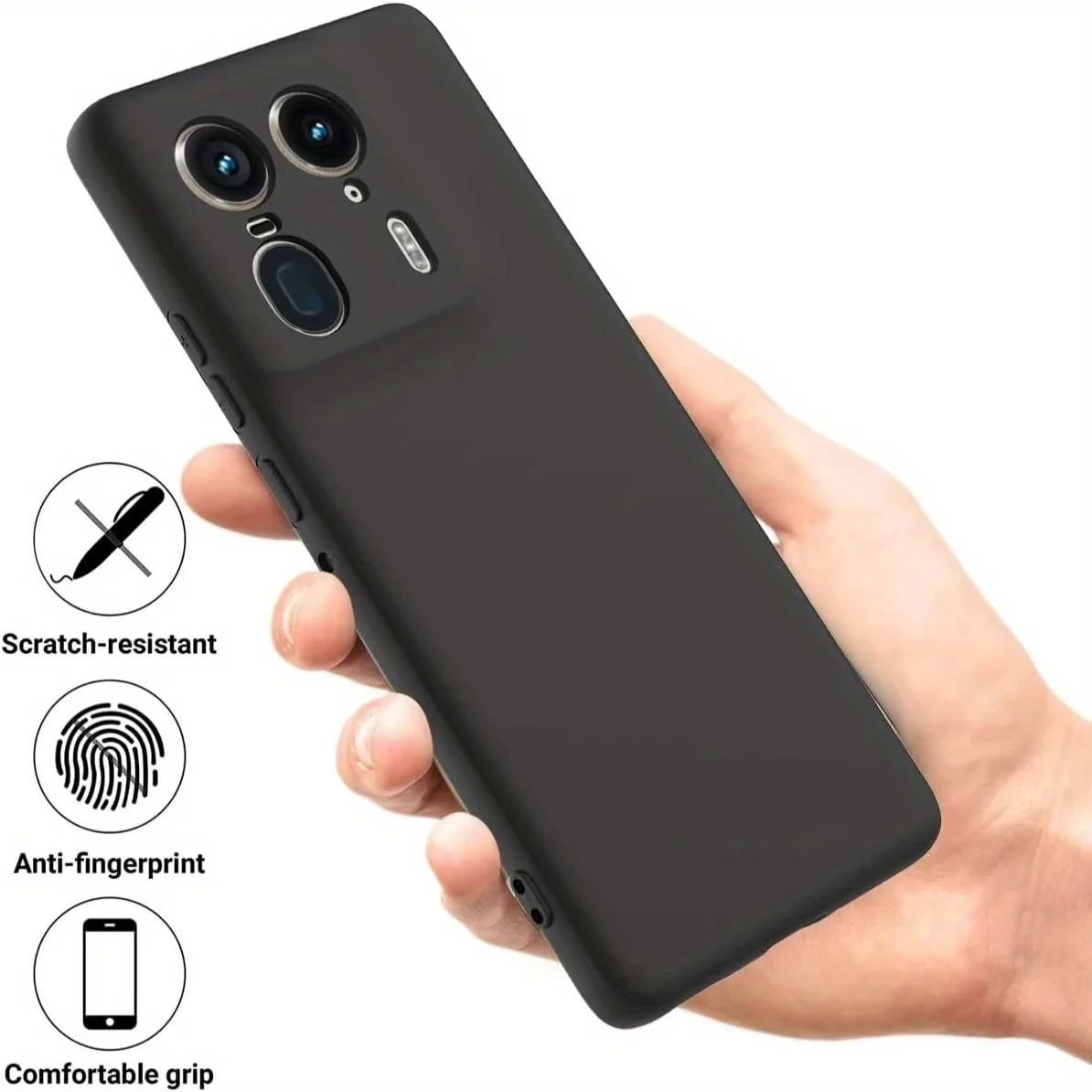 Noble Fashion Solid Colour Shockproof Liquid Silicone Phone Case