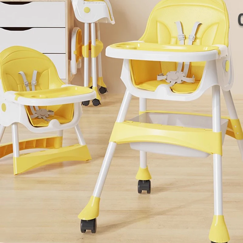 

Baby Feeding Chair Wheels Plastic Toddler Kids Children'S Chair Ergonomic Folding Fauteuil Pour Enfants Room Furniture