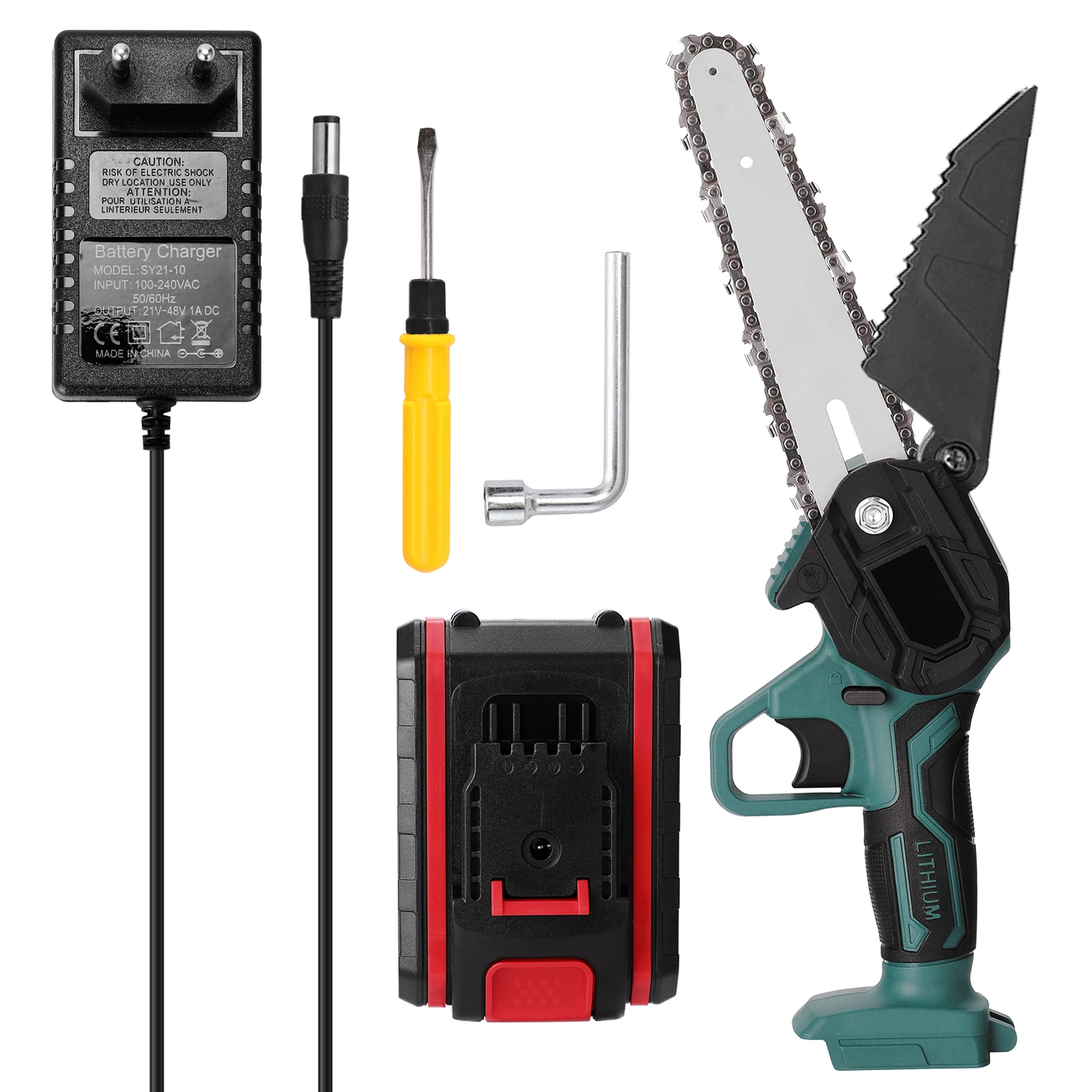 

6 Inch 21V Mini Rechargeable Electric Chainsaw for Home Use