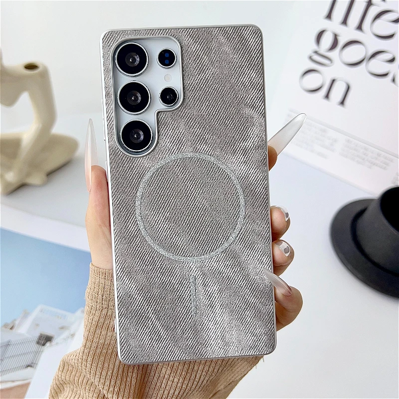 Denim Magnetic Case with MagSafe Charging Compatibility