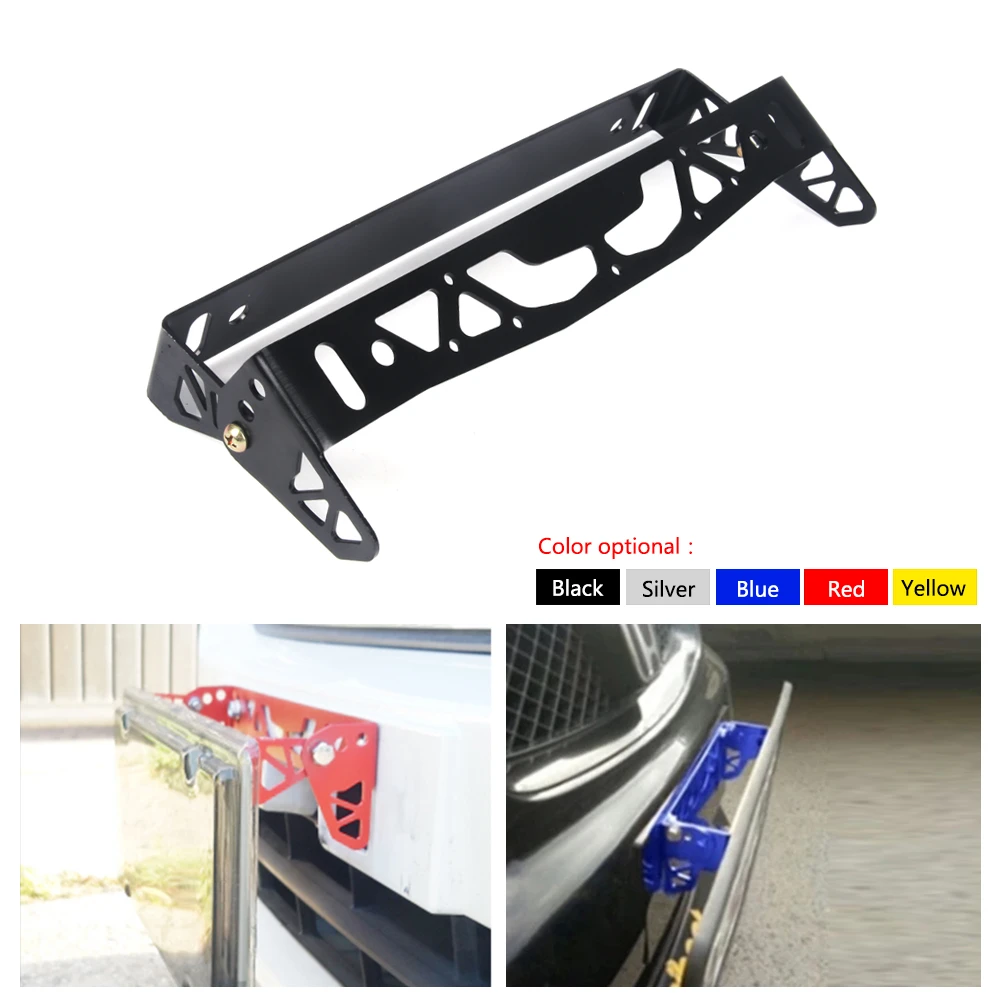 Universal Aluminum Car Adjustable Rotating Car License Plate Frame