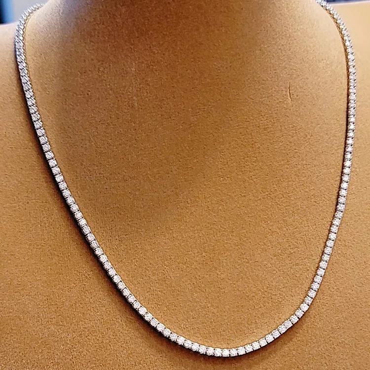 

100% S925 Sterling Silver Collares Mujer Diamond Necklace for Women Fine Naszyjnik Silver 925 Jewelry Necklaces Females Gemstone