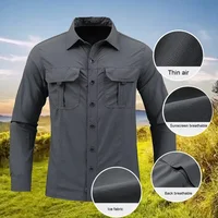 Chemise légère et respirante, chemise tactique multifonctionnelle, chemise de travail d'extérieur à manches longues, protection solaire de sport respirante 5