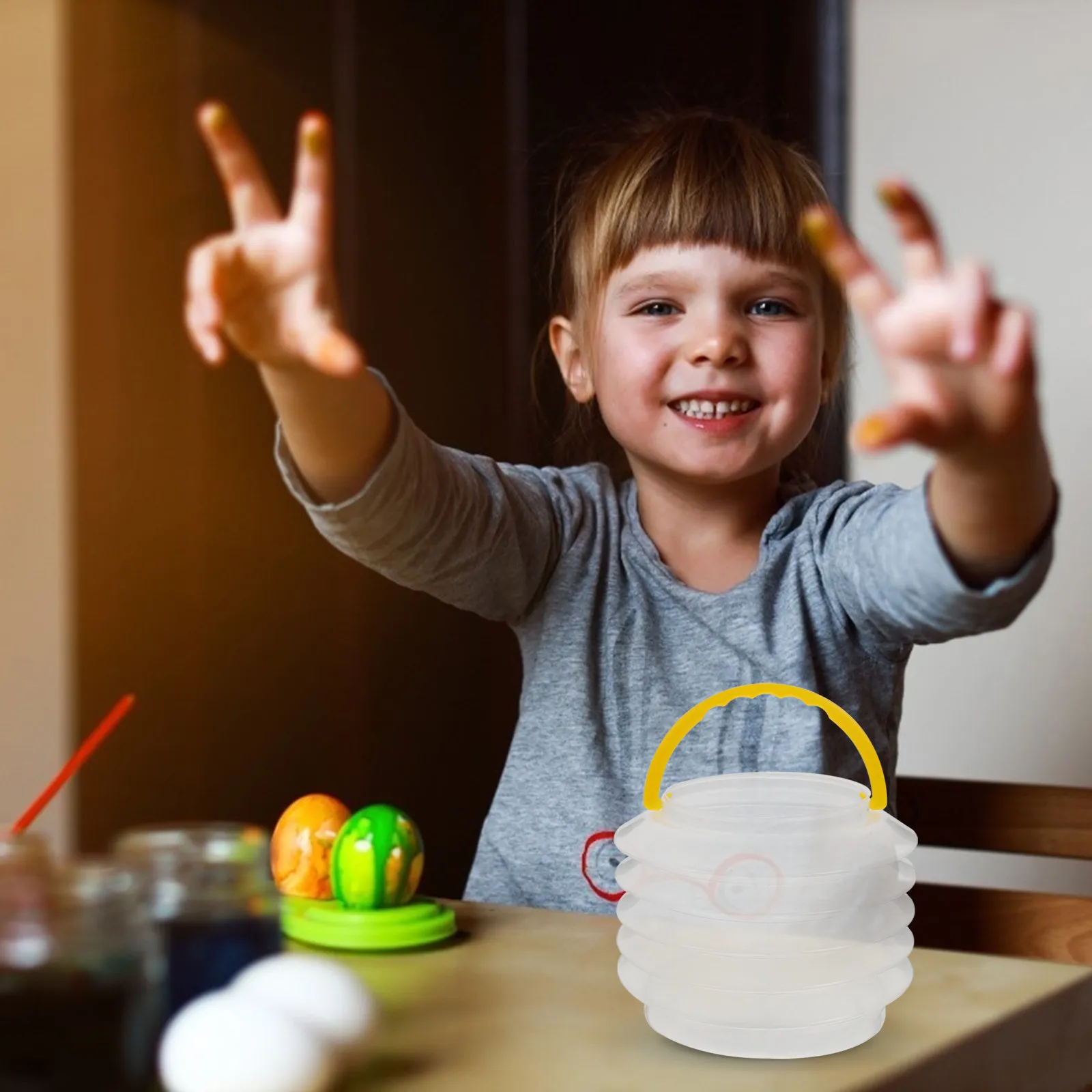 1Pcs 휴대용 접이식 브러시 세척 버킷 프리미엄 플라스틱 페인트 브러시 세척기 야외 그림 청소용 아티스트 도구 홀더