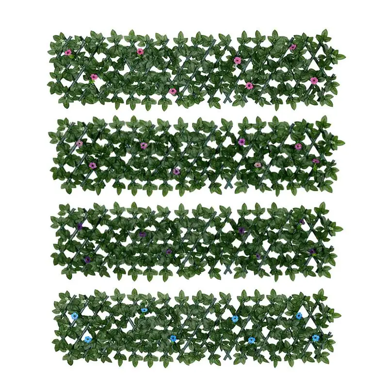 

Ivy Fence Privacy Screen Garden Greenery Privacy Fence Faux Fence Panels With Flowers For Wall Decoration 100x20cm