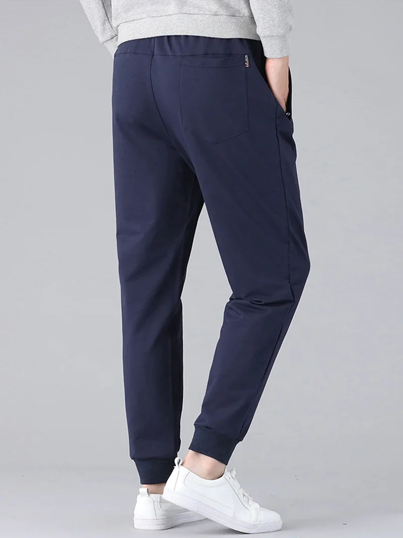 Spring Summer Men Sweatpants Cotton Joggers Plus Size 7XL 8XL Sportswear Loose Casual Track Pants With Zip Pockets