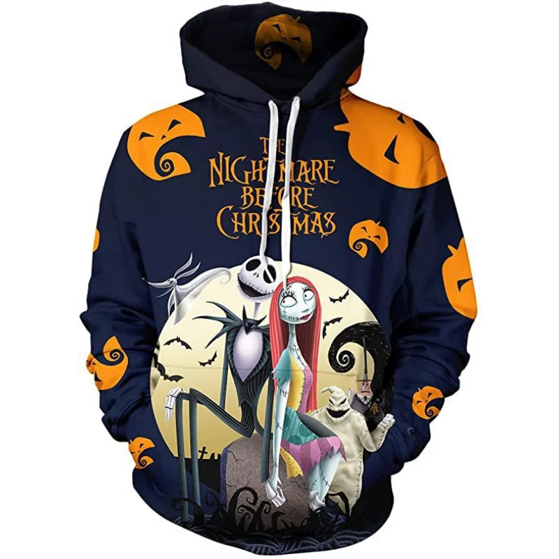 thumbnail image 1 of Sudadera con capucha de pesadilla antes de Navidad, ropa de calle de Jack Sally, Jersey Harajuku, chándal de Hip Hop, sudaderas con capucha de gran tamaño, 1 of 5
