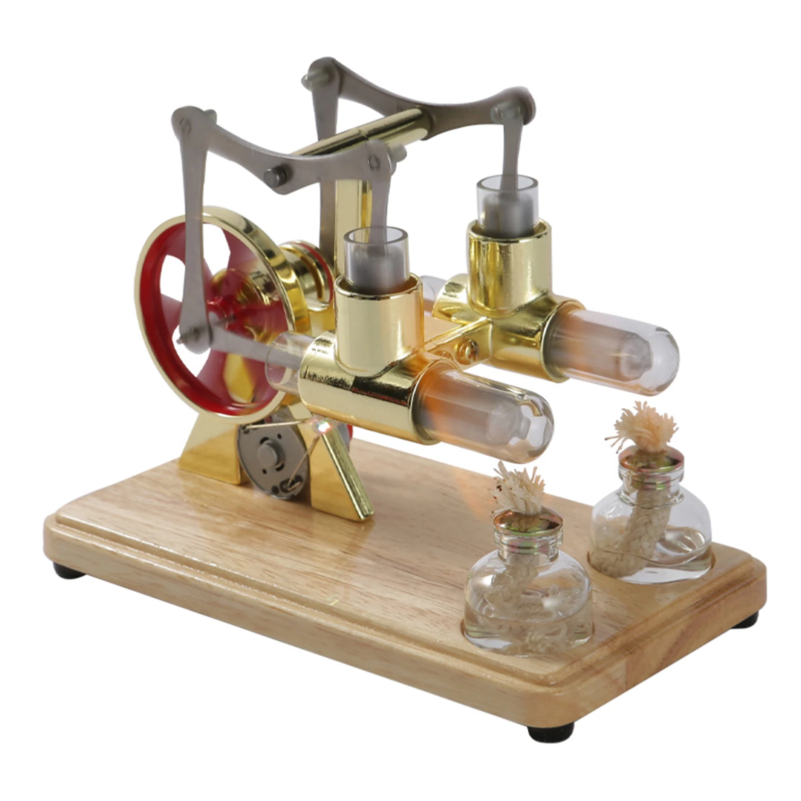 HPDOV Motor Stirling Kit Baja Temperatura Generador Equilibrar DIY Air Stem Steam Stirling Engine Kit Física Ciencia Experimentar Enseñanza Juguete y Regalo 
