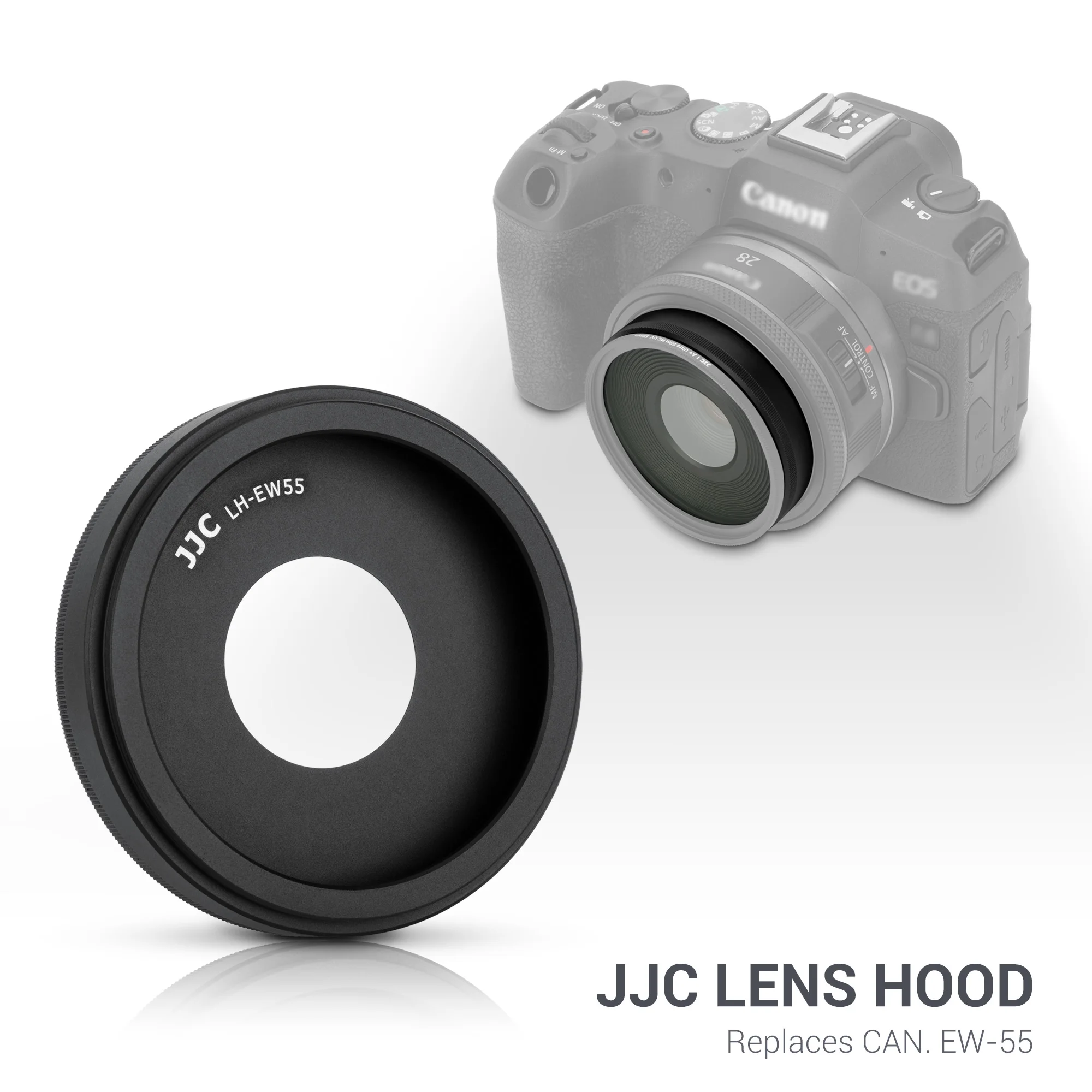 

JJC Metal Lens Hood for Canon RF 28mm f/2.8 STM Lens, Lens Shade Protector Replaces Canon EW-55 Compatible with 55mm Filter