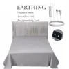 Earthing bed sheet 210*260cm(83*102Inch) organic cotton silver fabric wrinkle free  Breathable Not include Pillowcase 3