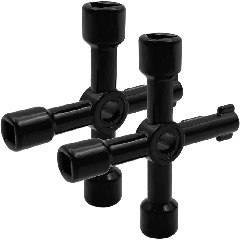 Set Di 4 Chiavi Multiuso A Croce – Chiave Universale In Lega Di Zinco Per Contatori Gas, Acqua, Elettricità, Armadietti E Ascensori