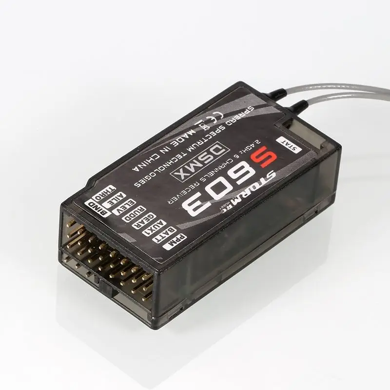 Récepteur RC DSMX 6 canaux S603 2.4GHz pour Spektrum DX6i DX7 DX8 JR