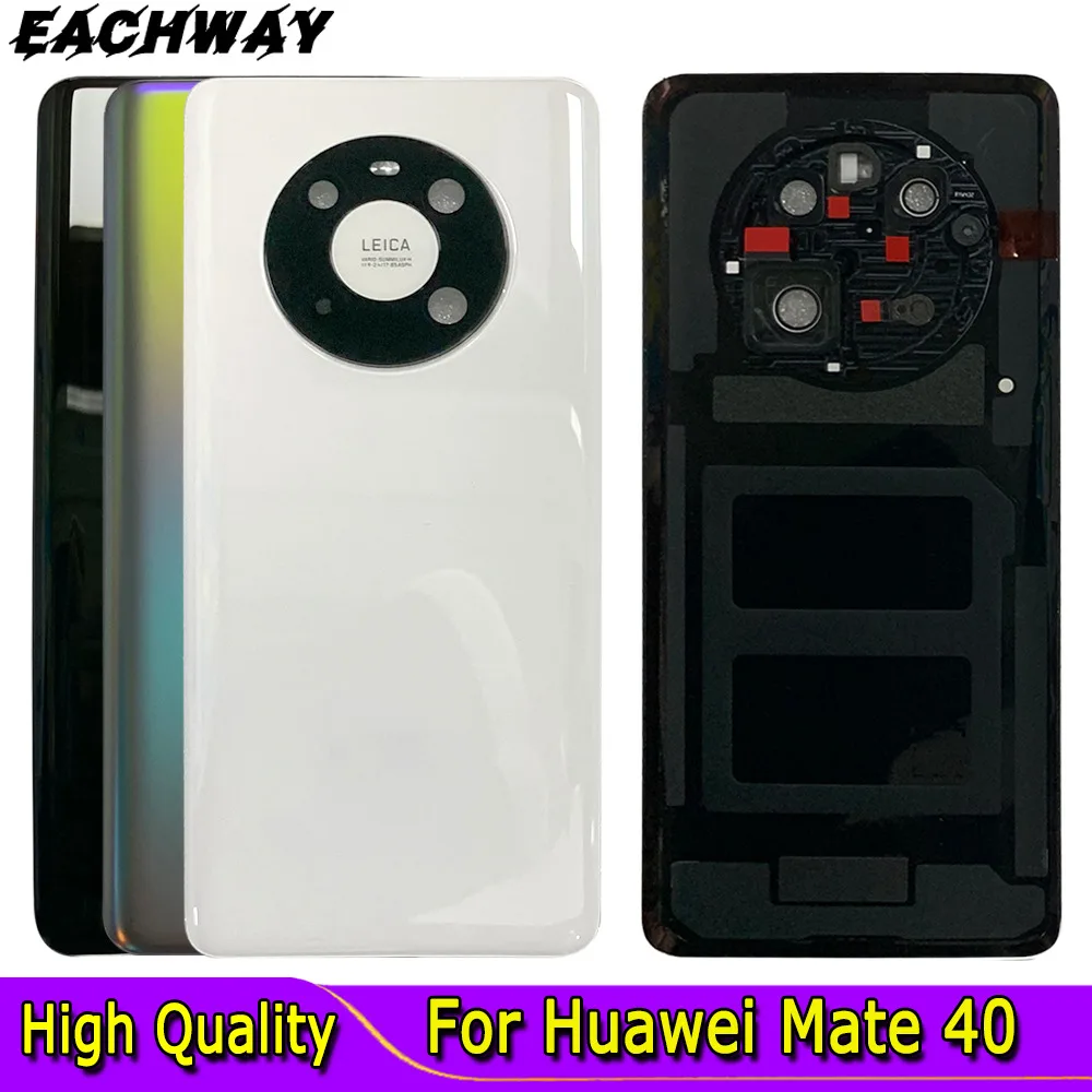 

6.5" For Huawei Mate 40 Battery Glass Cover Rear Door Housing Repair Case OCE-AN10 For Huawei Mate40 Back Cover With Camera Lens