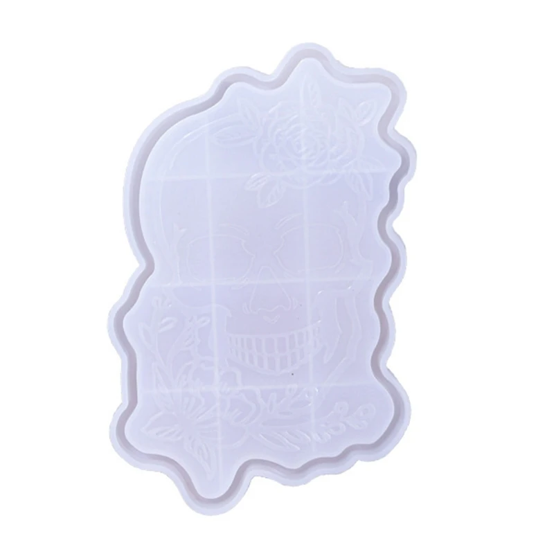 

Skull Tray Epoxy Resin Mold DIY Craft Rolling Tray Jewelry Holder Silicone Mould