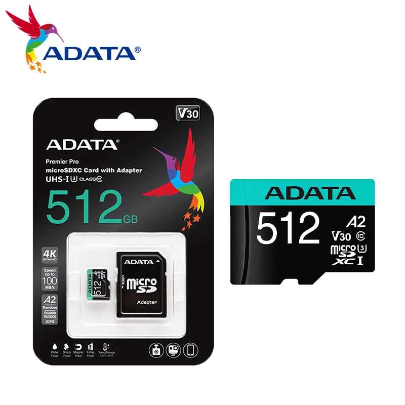 ADATA détendu une carte microSDXC avec adaptateur carte mémoire