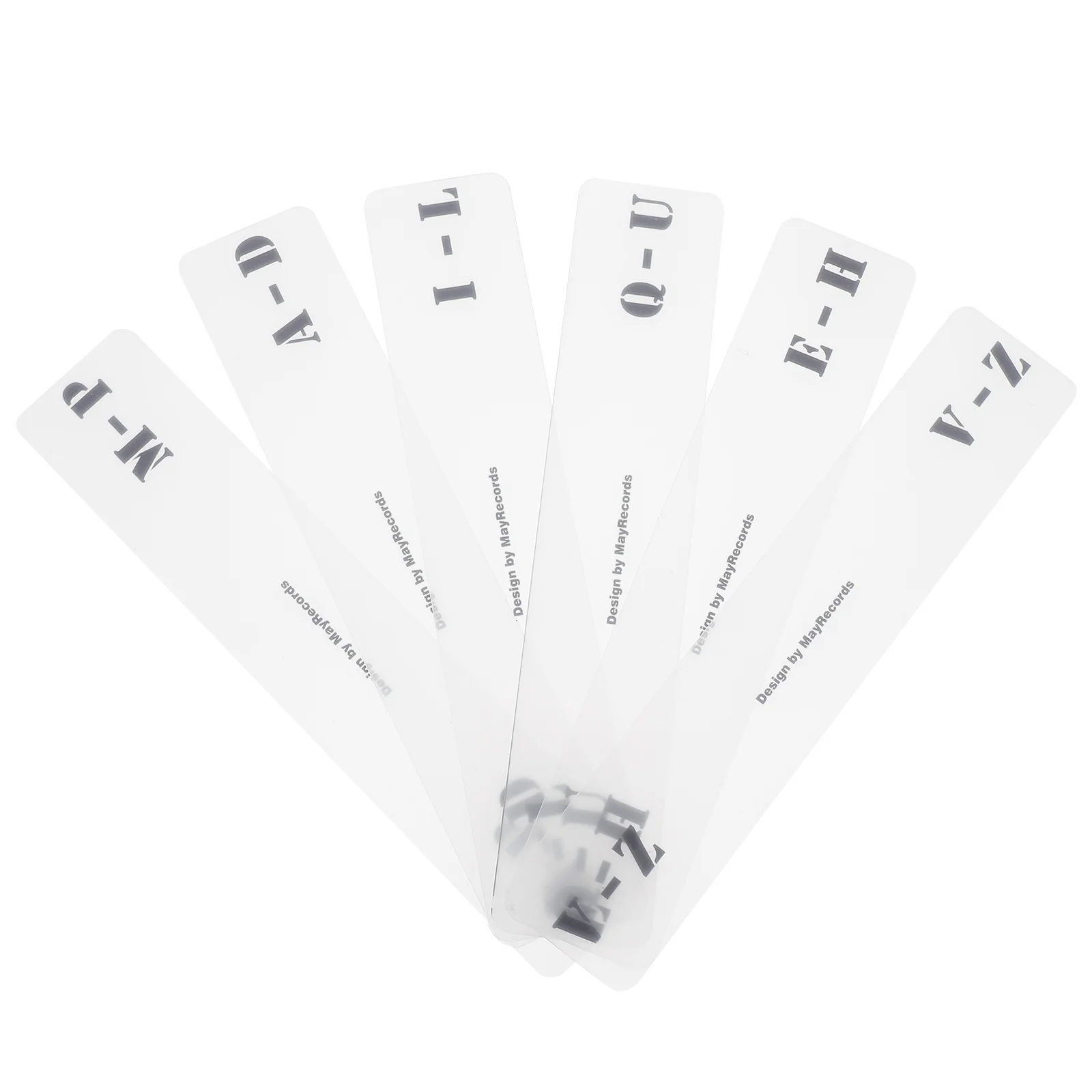 

6pcs Record Divider A- Z Horizontal Label Clear Classification