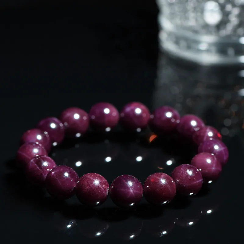 Natural Purple Red Garnet Star Light Round Beads Bracelet Gemstone For Women Men 7mm 8mm 9mm 10mm 11mm AAAAA