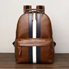 Multifunctional Vintage Brown Backpack Men Luxury Boy's School Bags Genuine Leather Backpacks Travel Retro Laptop Bag For Men 1