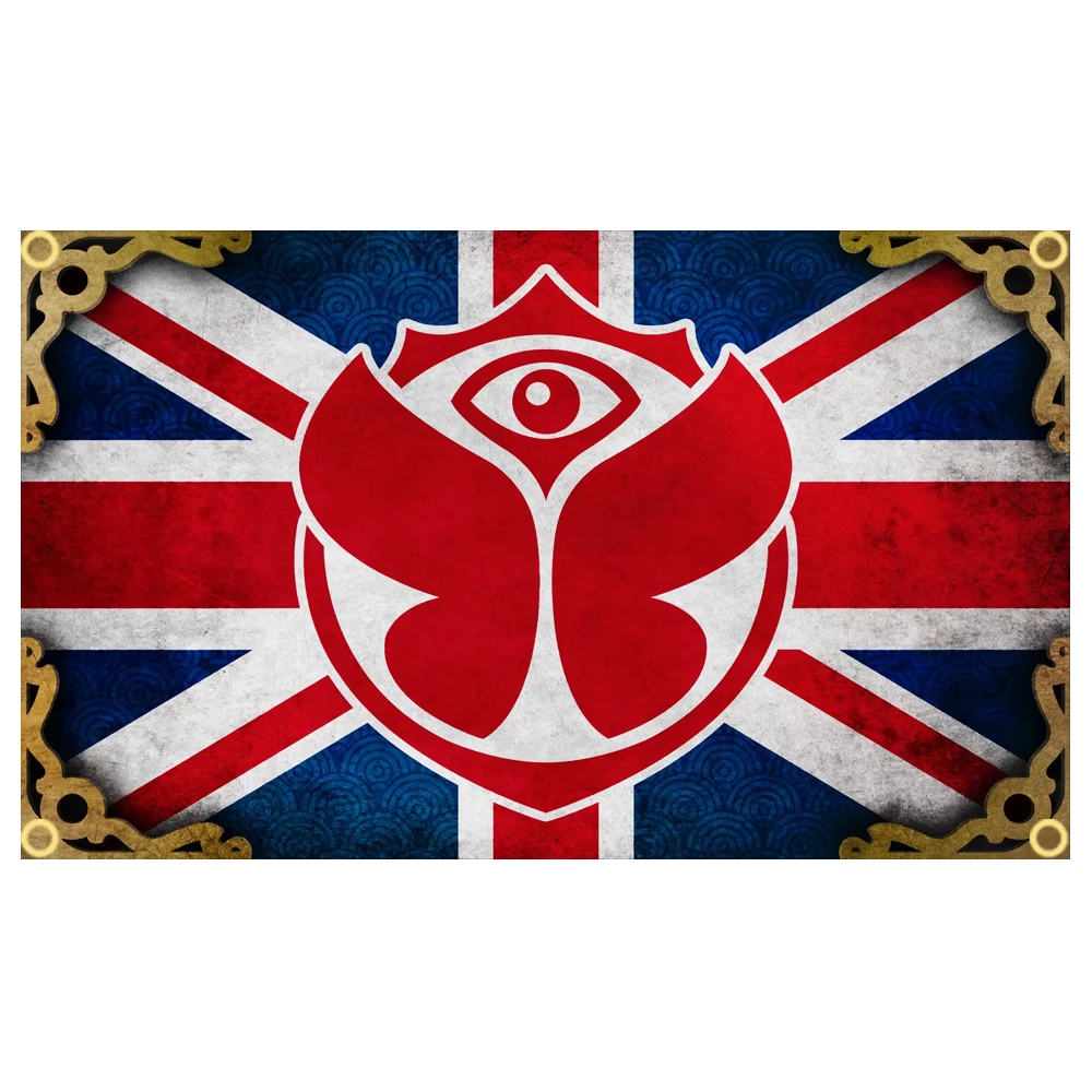 ポリエステルデジタル印刷tomorrowlandフラグ、音楽祭のバナー