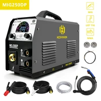 HZXVOGEN 4 in 1 Aluminium Welding Machine MIG/ARC/LIFT TIG Pulse Semi-automatic Digital Display IGBT Inverter Welder MIG250DP 2