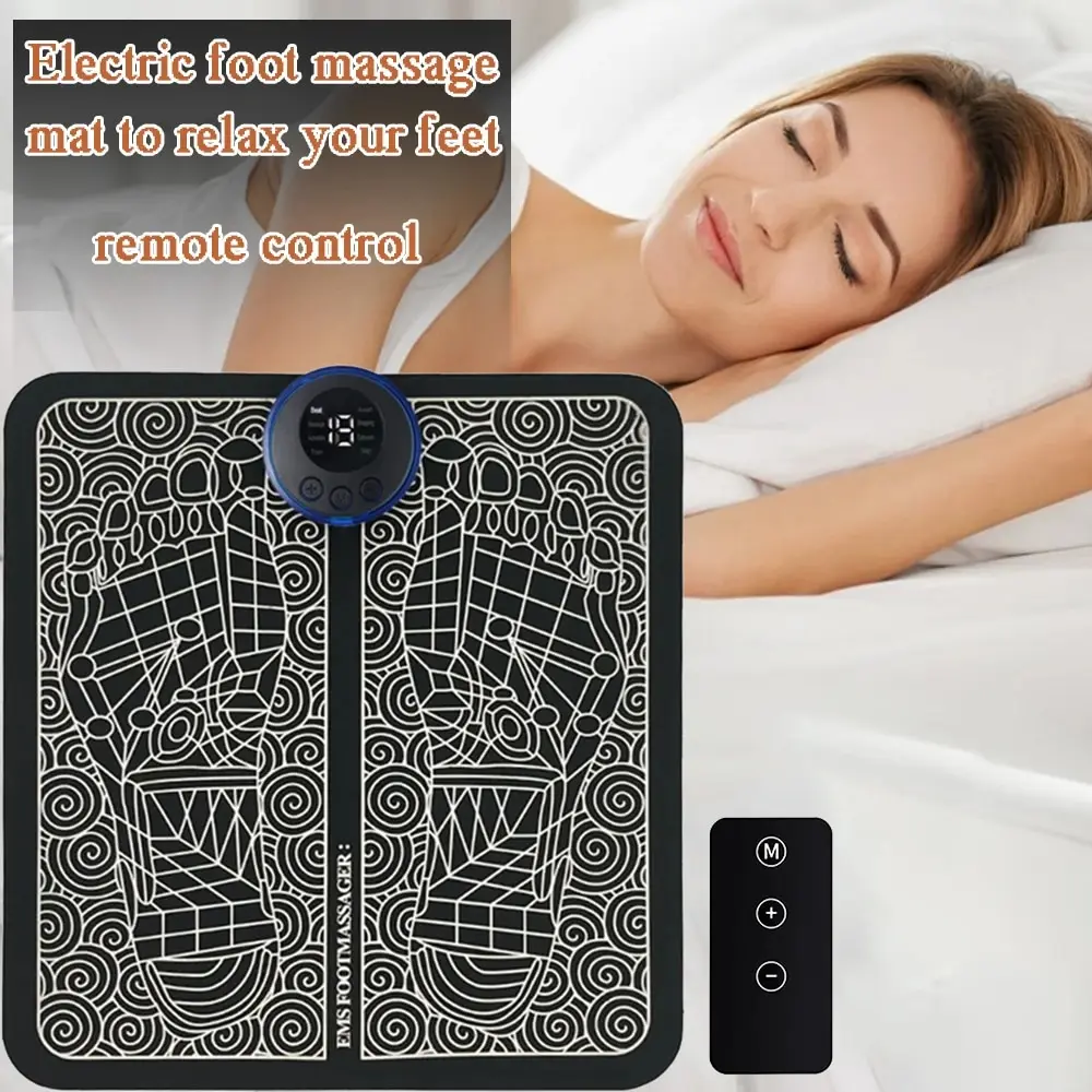 Remote Control Electric Foot Massager Muscle Relaxation Foldable Rechargeable Foot Massager for Man Woman Relieve Fatigue