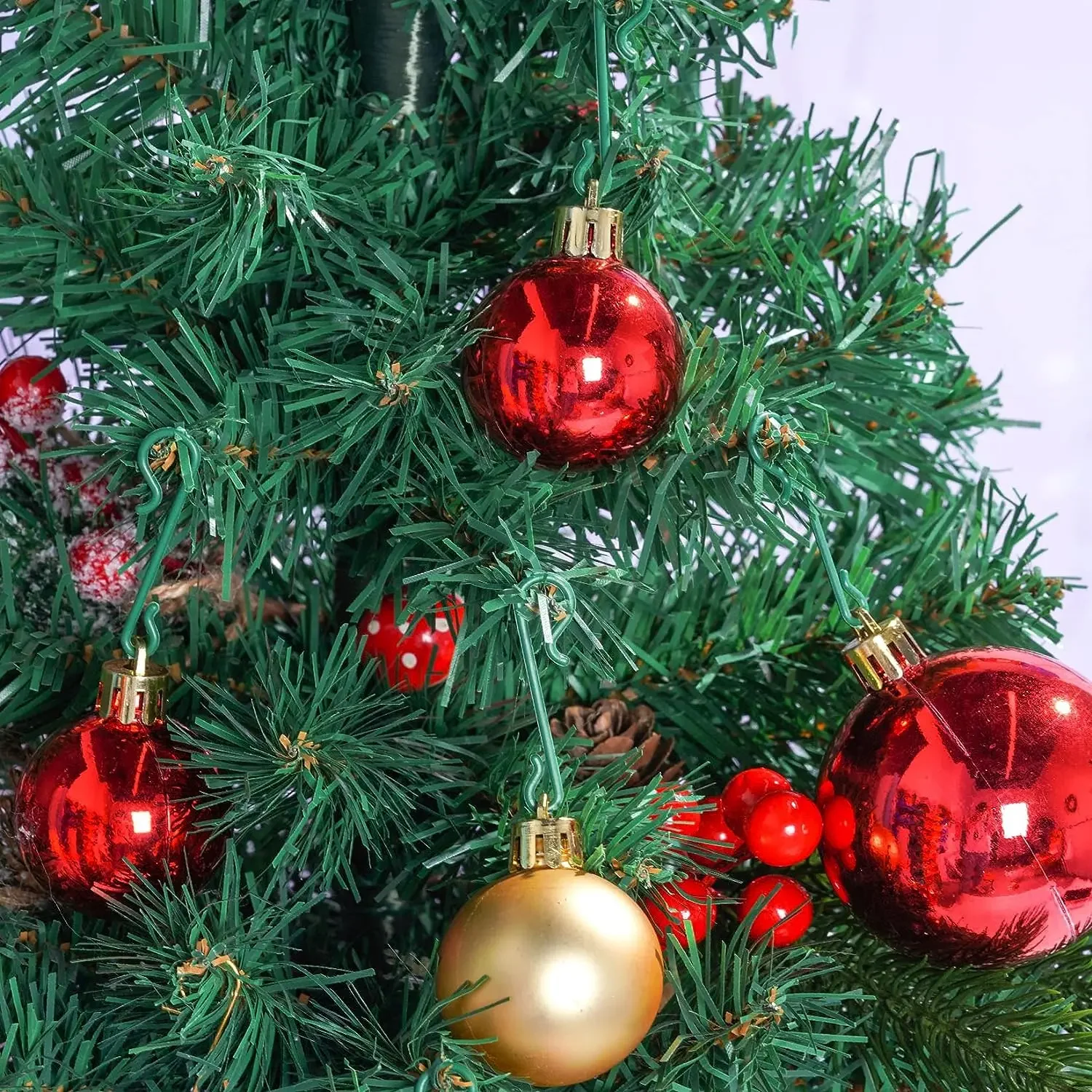 Christmas Decorations 4cm Mini Hooks For Christmas Ornament S-Shape Hanging Hook Xmas Tree Balls Pendant Decorations Navidad New Year Party