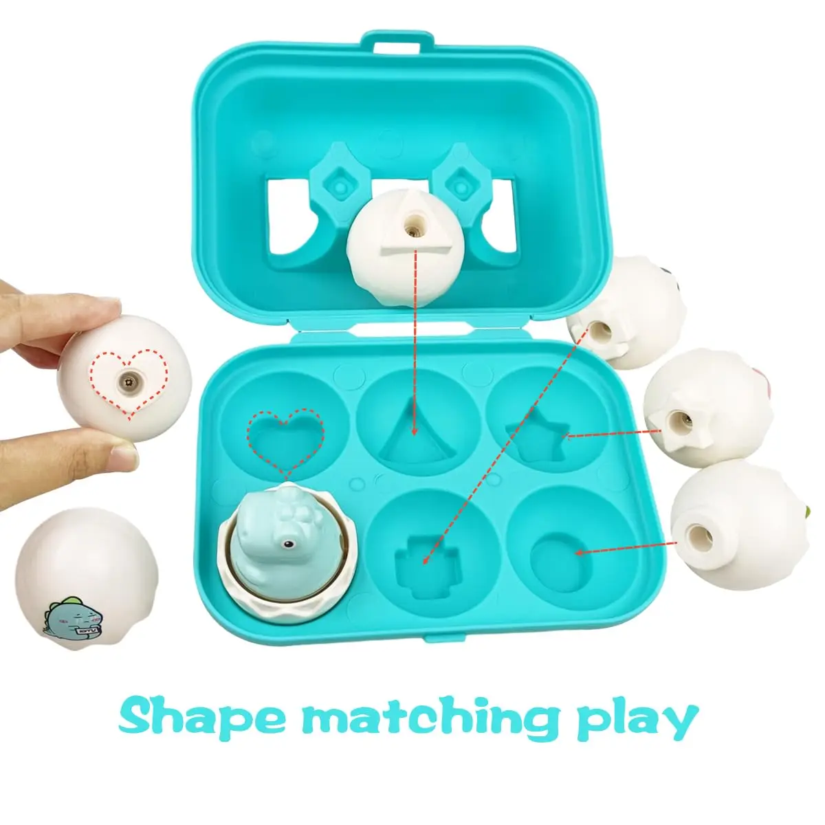 Toddler Sensory Matching Eggs Toys Montessori Sorting Educational Toy for Kids 1-3Y Puzzle Games Easter Eggs Basket Stuffers 3