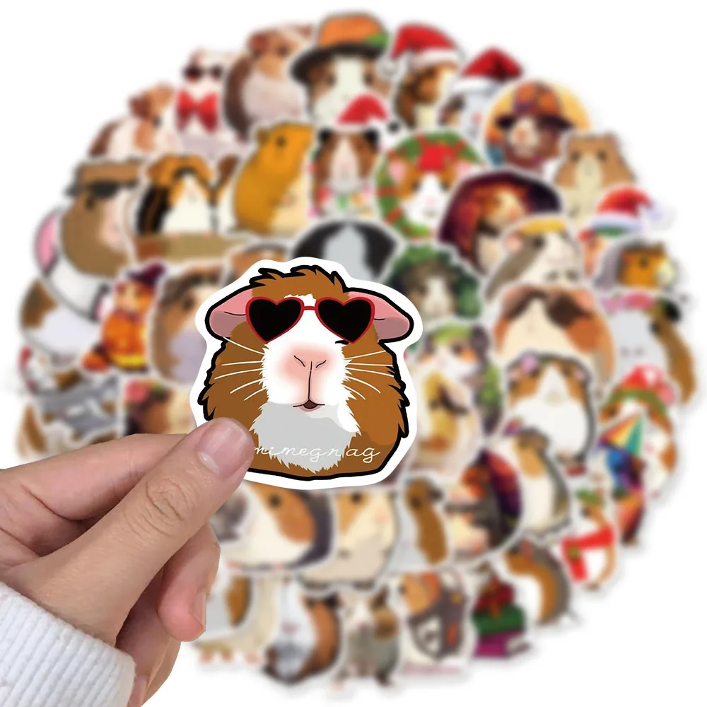 50PCS 기니피그 스티커 streetwear 아트 그림 카페 전화 diy 전화 낙서 하라주쿠 스크랩북 낙서 커뮤니티 기숙사