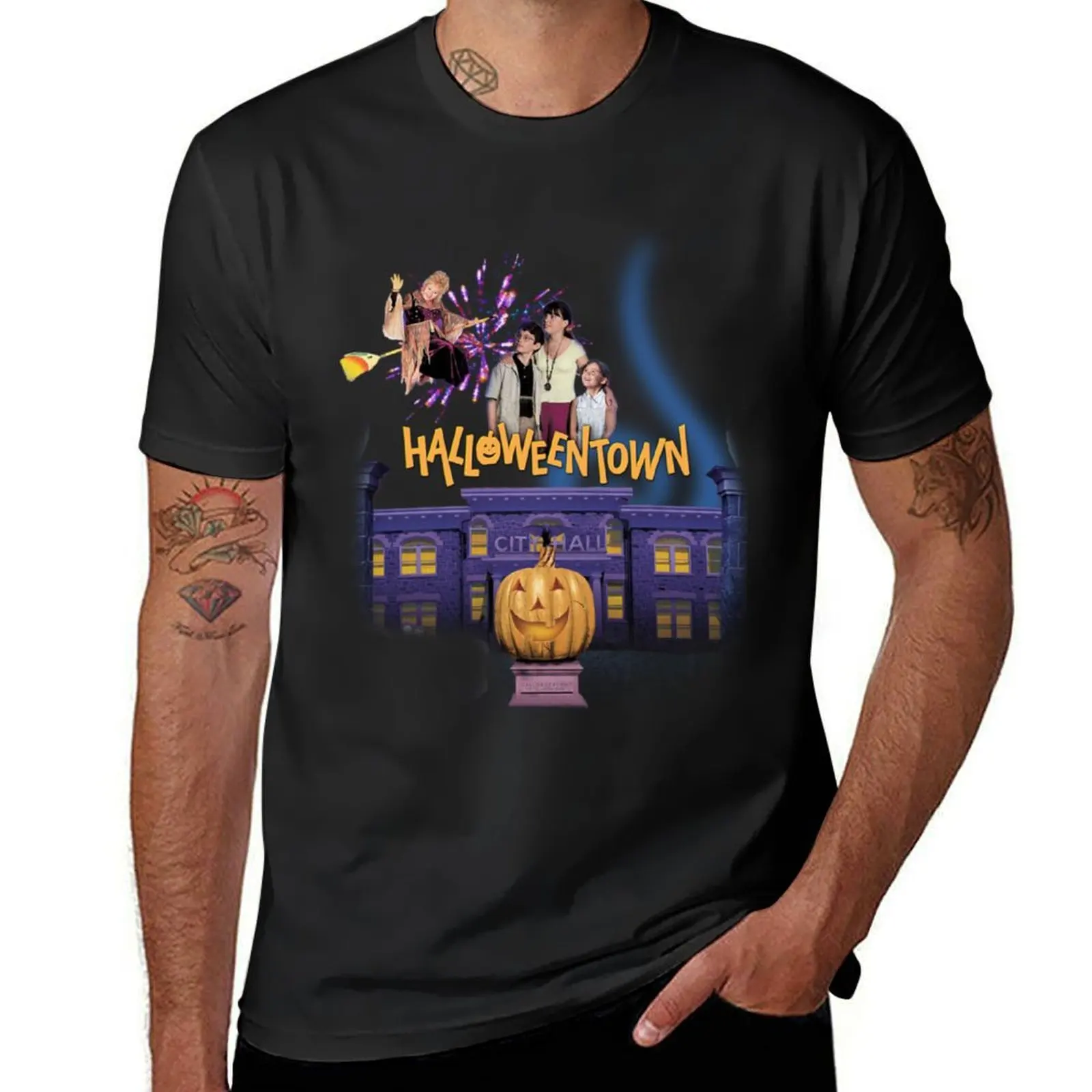 

HalloweenTown T-shirt heavyweights summer clothes plain clothes for men