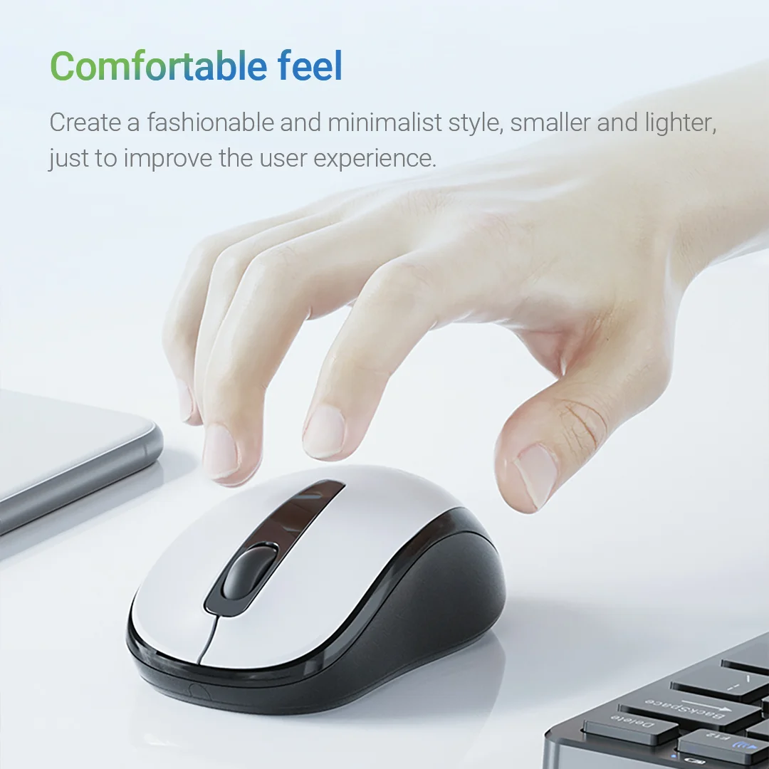 Acer 2.4G Wireless Mouse with USB Receiver 1600DPI Silent Optical Gaming Office Mouse For Desktop Computer Laptop Notebook PC