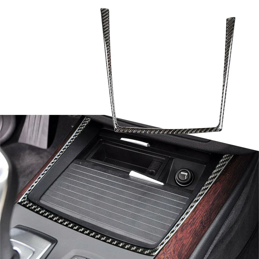 

Carbon Fiber Style Car Water Drink Cup Holder Sticker Frame Trim ABS Decor For BMW X5 X6 E70 E71 2009 2010 2011 2012 2013