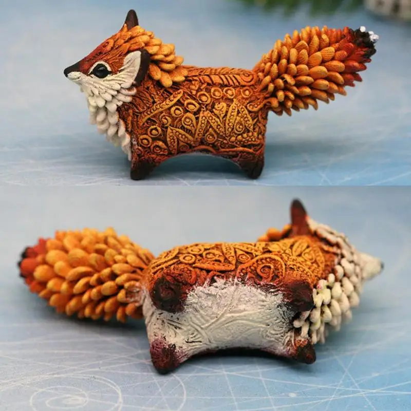 

Table Ornament Foxes Decor Durable And Strong Tabletop Ornaments Animal Figures Resin Figurines Foxes Resin Animal Art Sculpture