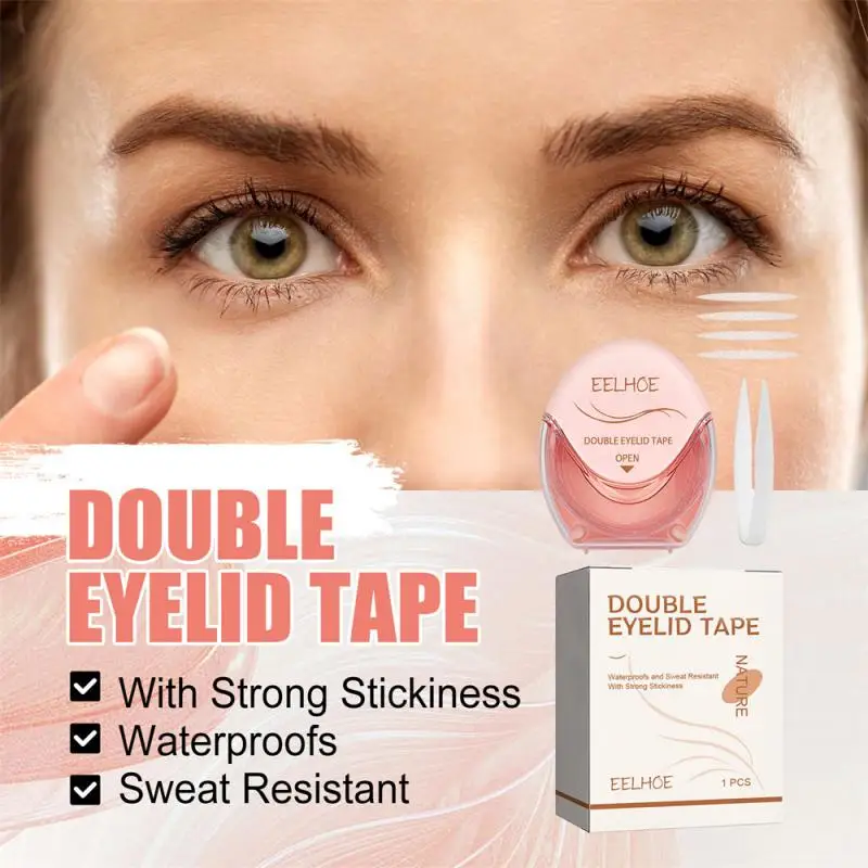 

1/2/3 шт. невидимые двойные ленты для век, самоклеящаяся марля, косметика, макияж, тонкие/широкие водонепроницаемые волоконные наклейки для век, набор
