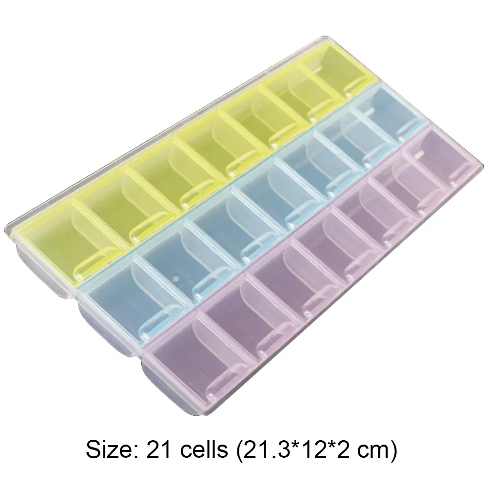 21/35 Grids Plastic Storage Box Portable Nail Art Glitter Rhinestone Storage Tool Diamond Painting Crystal Bead Organizer Holder plastic storage box,diamond painting accessories