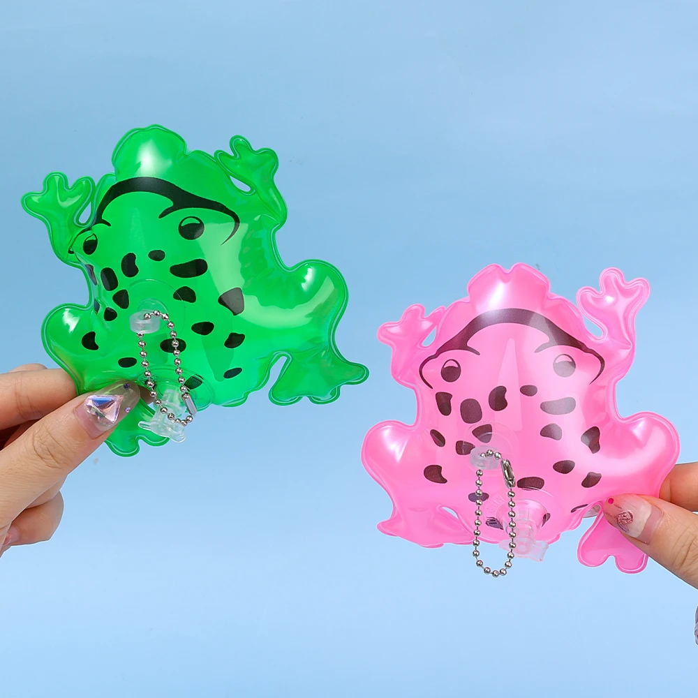 New Bounce Mini Inflatable Frog Balloon Pendant Toy Decompression Rebound Inflatable Frog Baby Doll Decorative Backpack Pendants 5