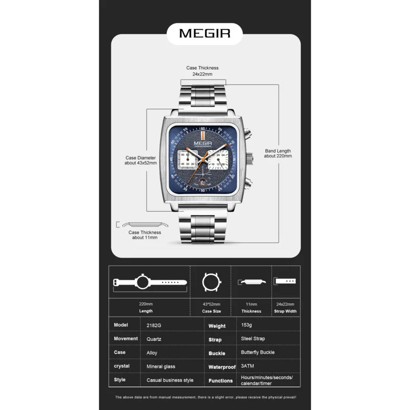Quartz Watch For Men Original Luxury Business Men Watch Steel Band Quartz Wristwatch Chronograph Male Clock Relogios Masculino