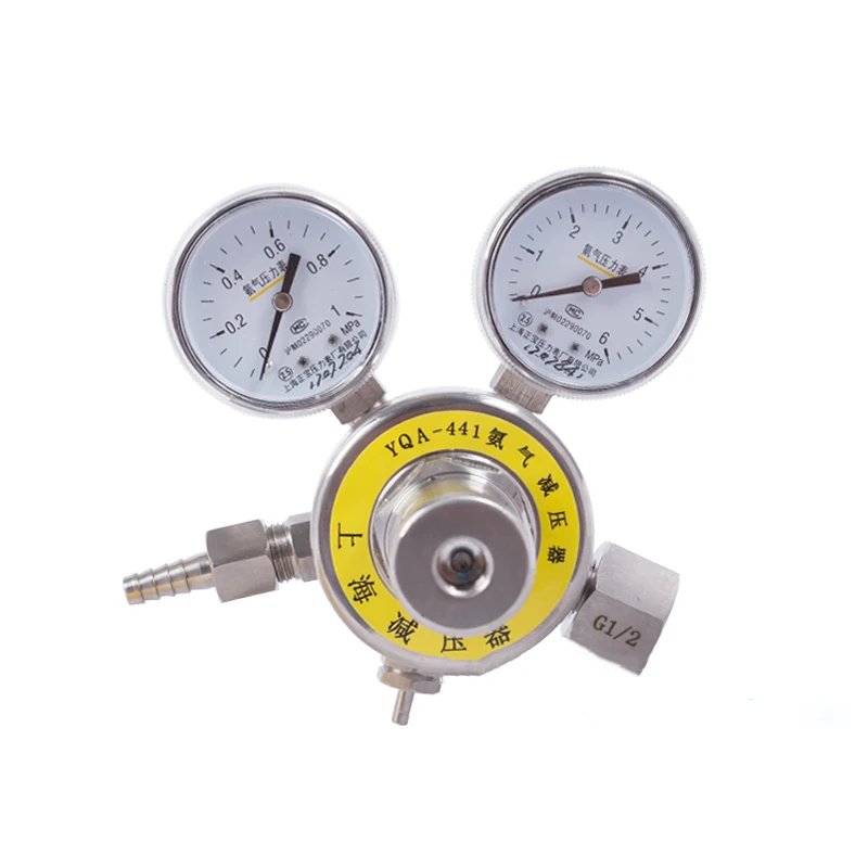 

Stainless Steel Ammonia Gas Analyzer Meter Pressure Reducer Pressure Reducing Valve G1/2 YQA-441 0-1MPa