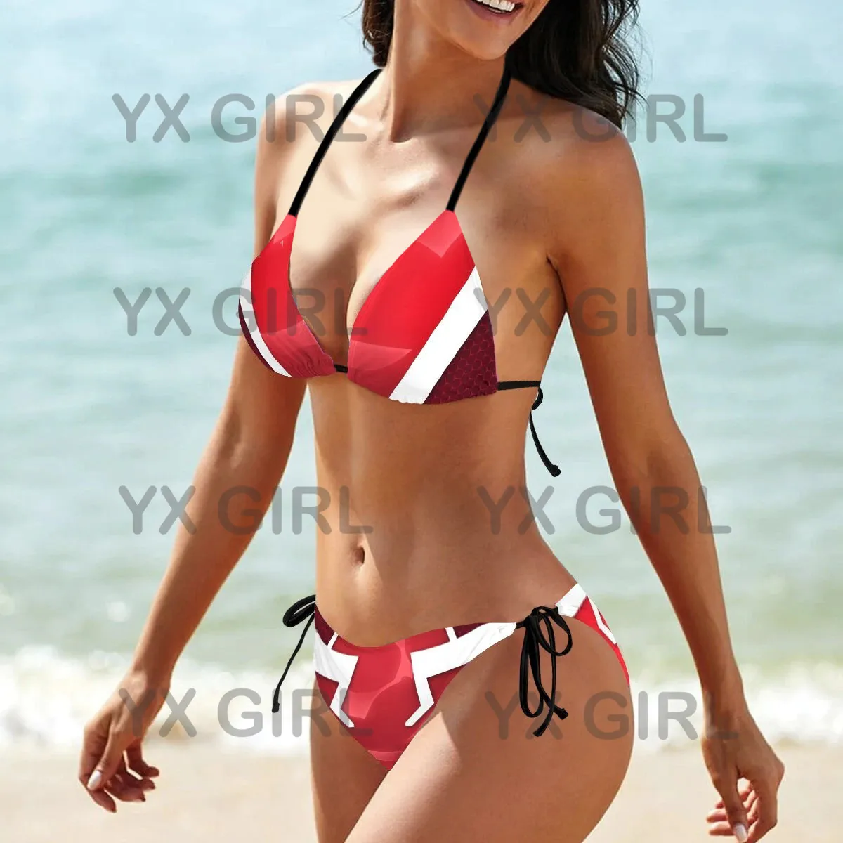 YX GIRL uchiha-emblem-bikini-swimsuit 3D All Over Printed Sexy Bikini Summer Women For Girl Beach Swimsuit Cosplay Clothes
