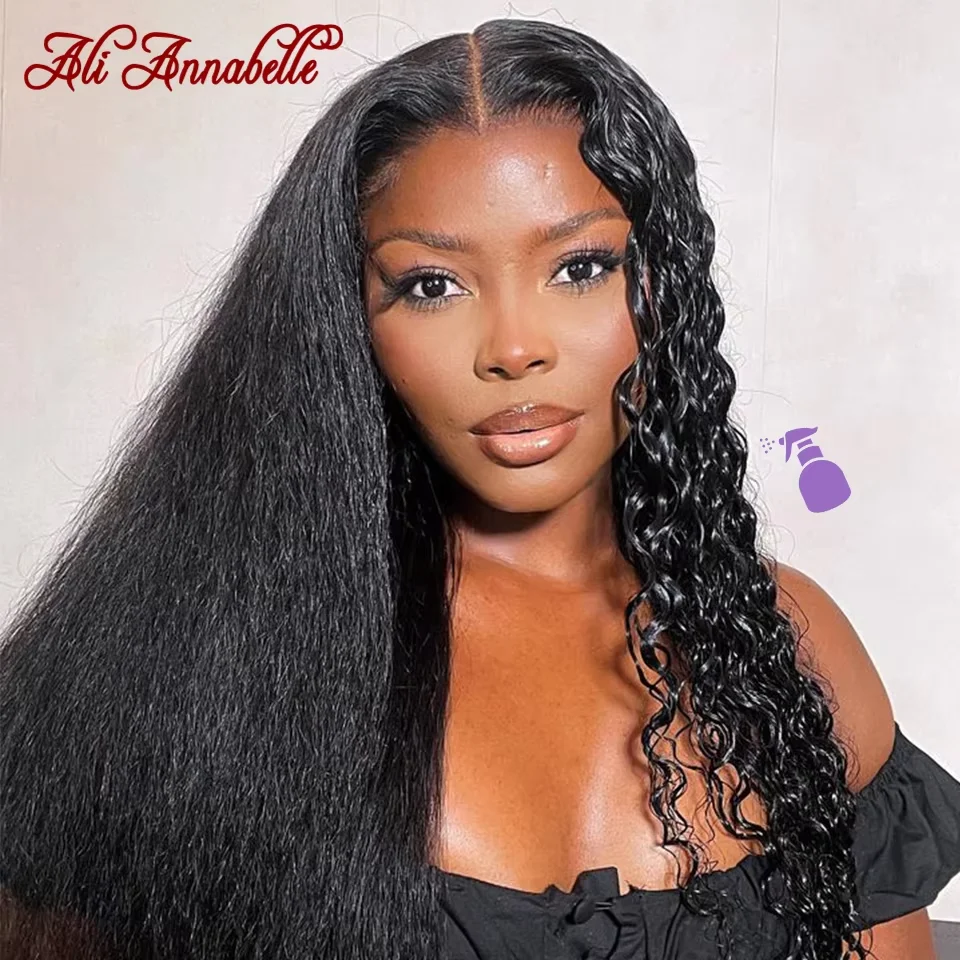 Water Curly Human Hair Wigs 5x5 Lace Closure Wig Glueless Lace Front Human Hair Wigs for Women Wet And Wavy Curly
