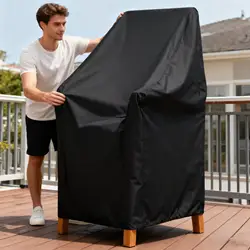 Large UV Resistant Foldable Patio Chair Cover for Outdoor Furniture Protection (65x65x220cm)