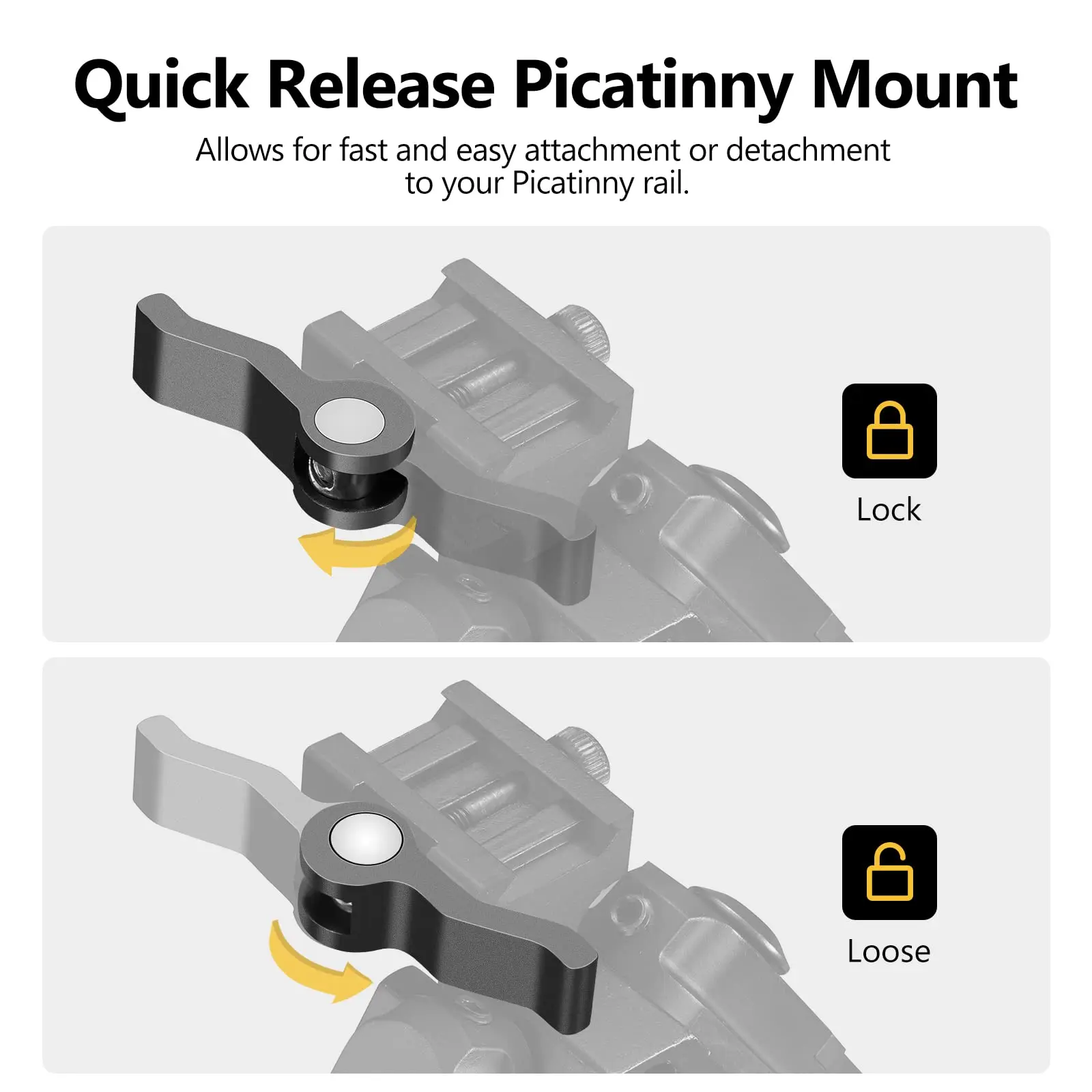 CVLIFE 7.5-9 Inch Picatinny with Quick Release Mount Shooting Outdoors 2