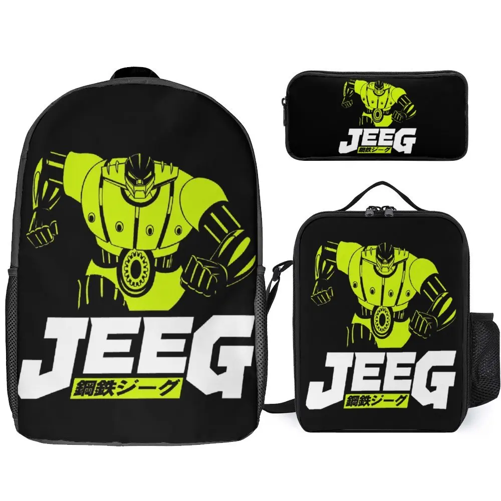Mechas 02 Mazinger Z Steel Jeeg Robot Kotetsu Dark Great 6 3 In 1 Set 17 Pollici Zaino Lunch Bag Pen Bag Durevole Pencil Case Co