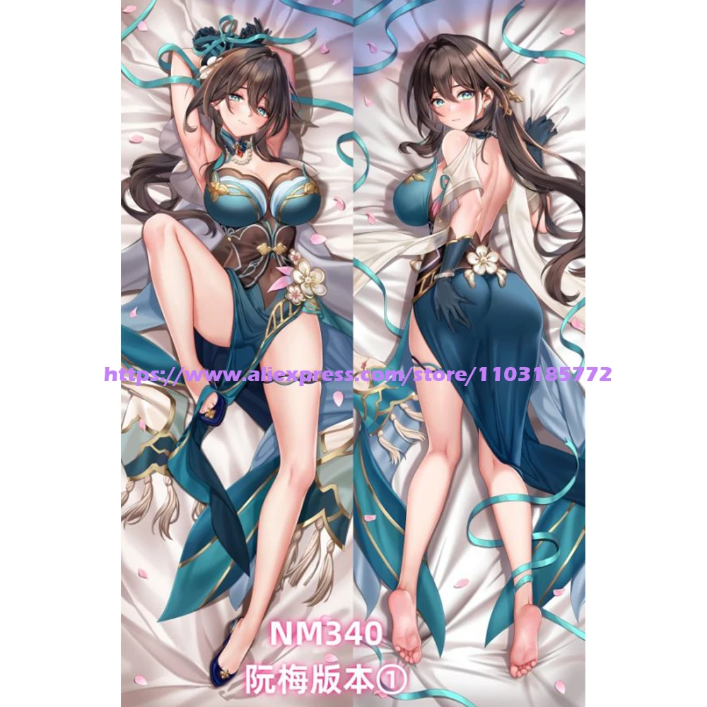 

Honkai star Rail Ruan Mei Dakimakura Anime Otaku Pillowcase Game Throw Cushion Cover Bed Decor Gift