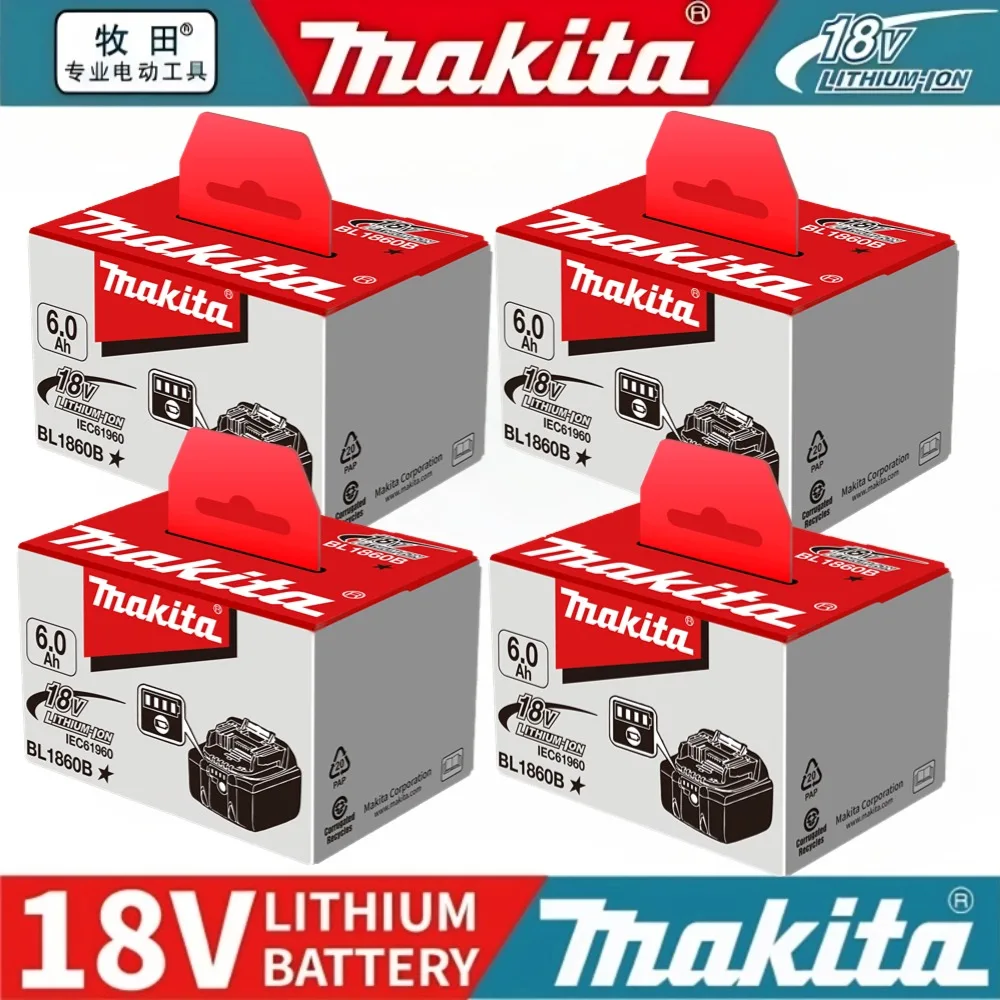 Power Tool Battery Rechargeable Lithium Batteries 6Ah 18V Makita Replacement