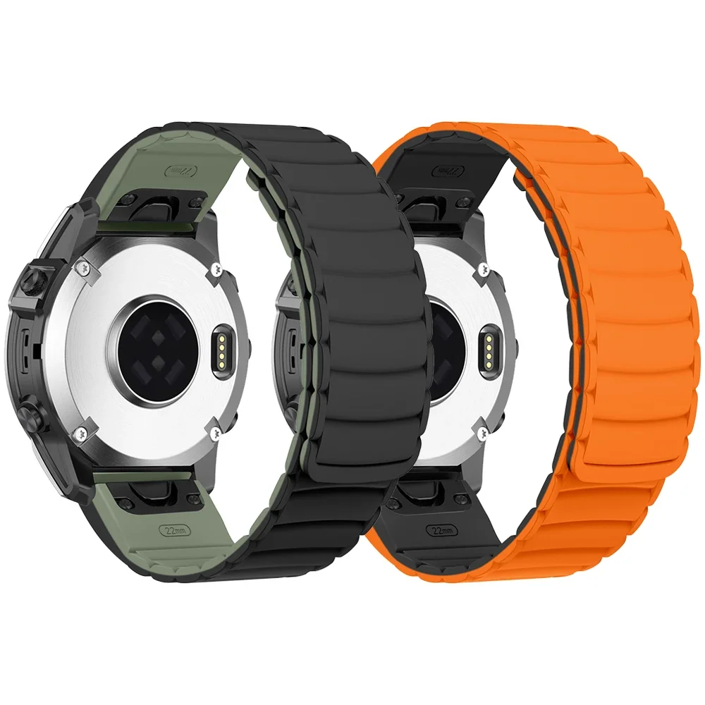Magnetic Silicone Band with QuickFit 26mm/22mm Strap Adjustment