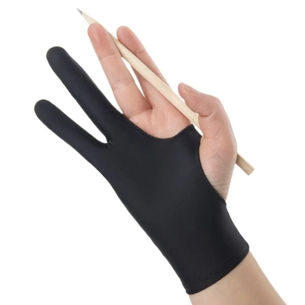 

Multicolor Two Finger Anti-fouling Glove Fashion Art Supplies Tablet Painting Sketch Right Left Hand Mittens Digital Plate Tool